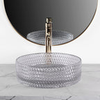 Umývadlo na dosku REA CRISTAL Light Grey  8