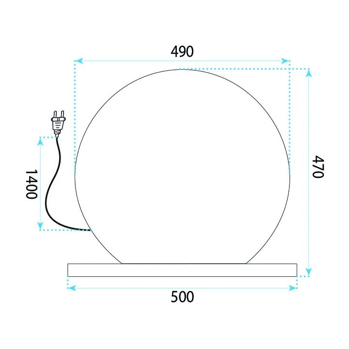 Zrkadlo LED HOLLYWOOD White 50 cm  8