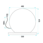 Zrkadlo LED HOLLYWOOD White 50 cm  8
