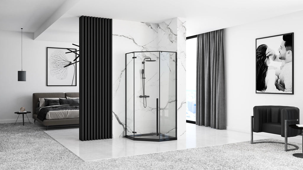 Sprchová vanička Rea Diamond 90x90 - čierna  8