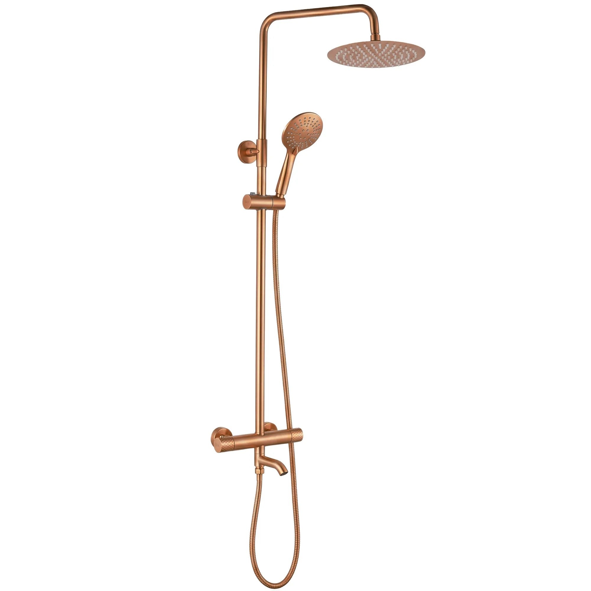 Sprchová sada s termostatom REA LUNGO Diamond - Copper Brush  8