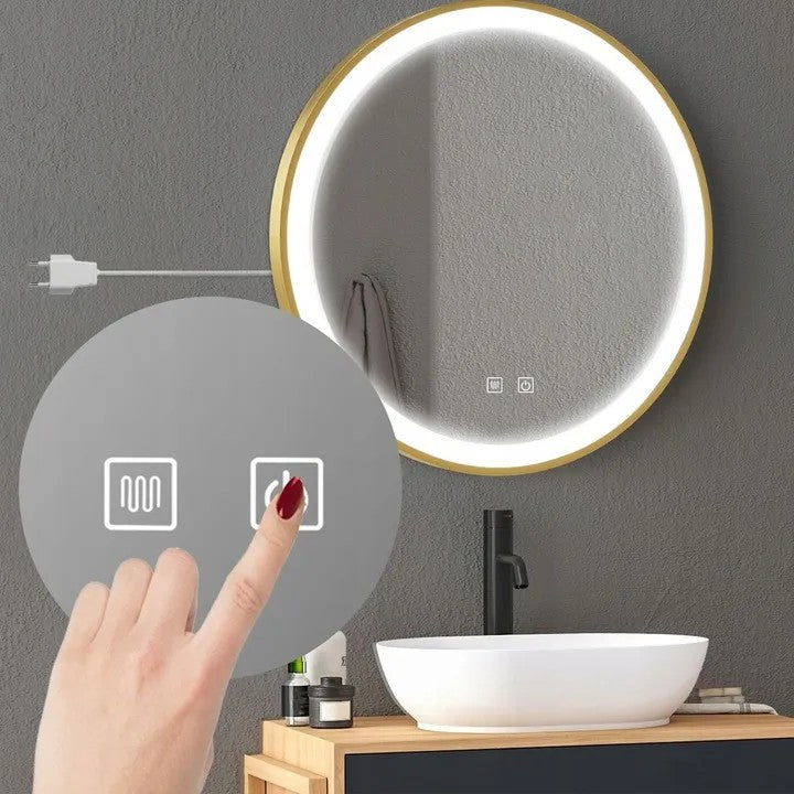 Zrkadlo LED 80cm MMJ BRUSH  GOLD  8