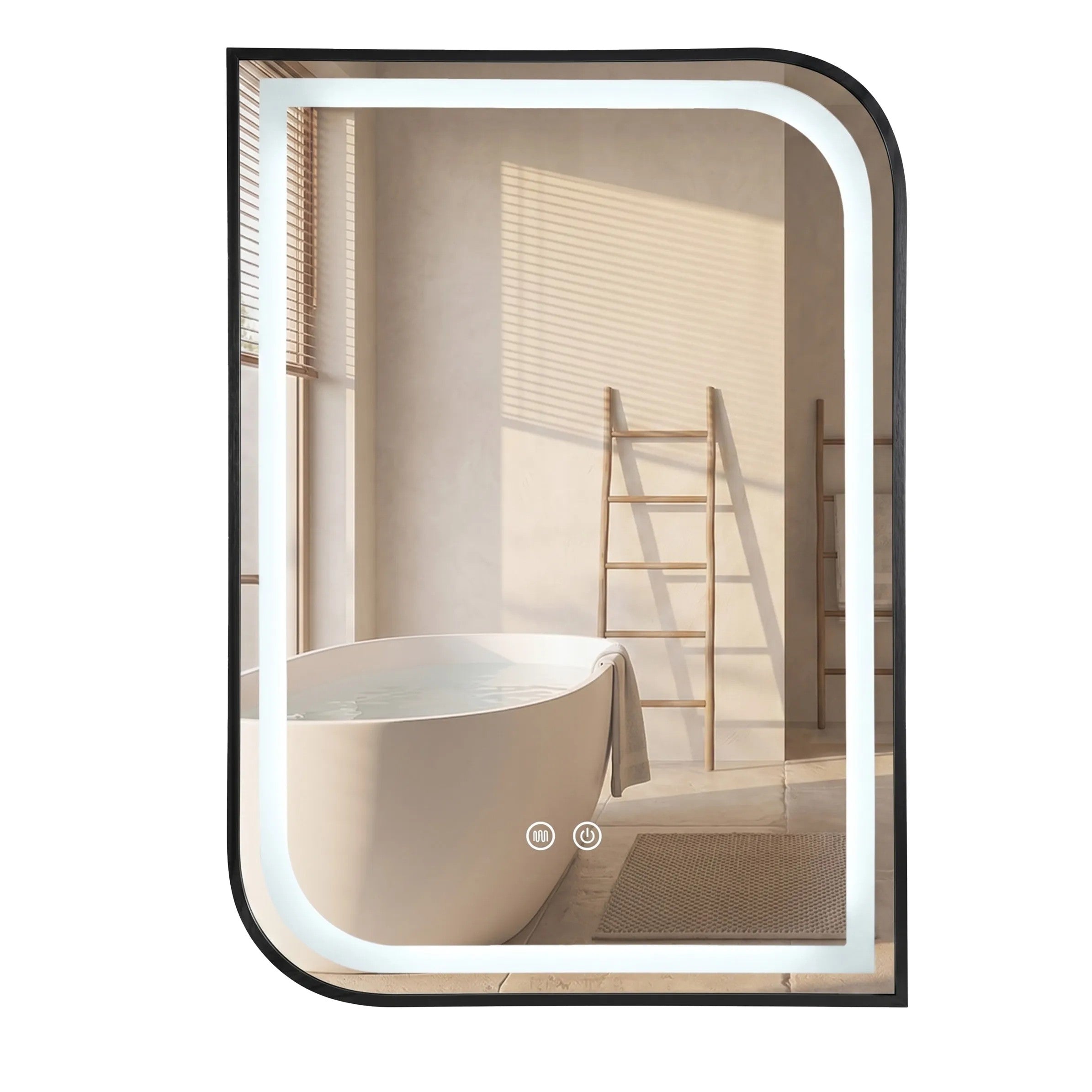 Zrkadlo LED ZONE 70X50 BLACK  8