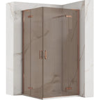 Sprchová kabína REA Hugo Double 90x90 Copper Brush  8