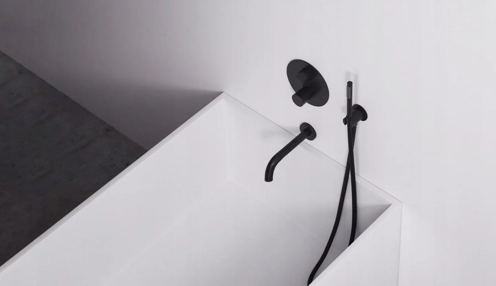 Vaňová batéria Rea Lungo Black čierna zapustená + BOX  8