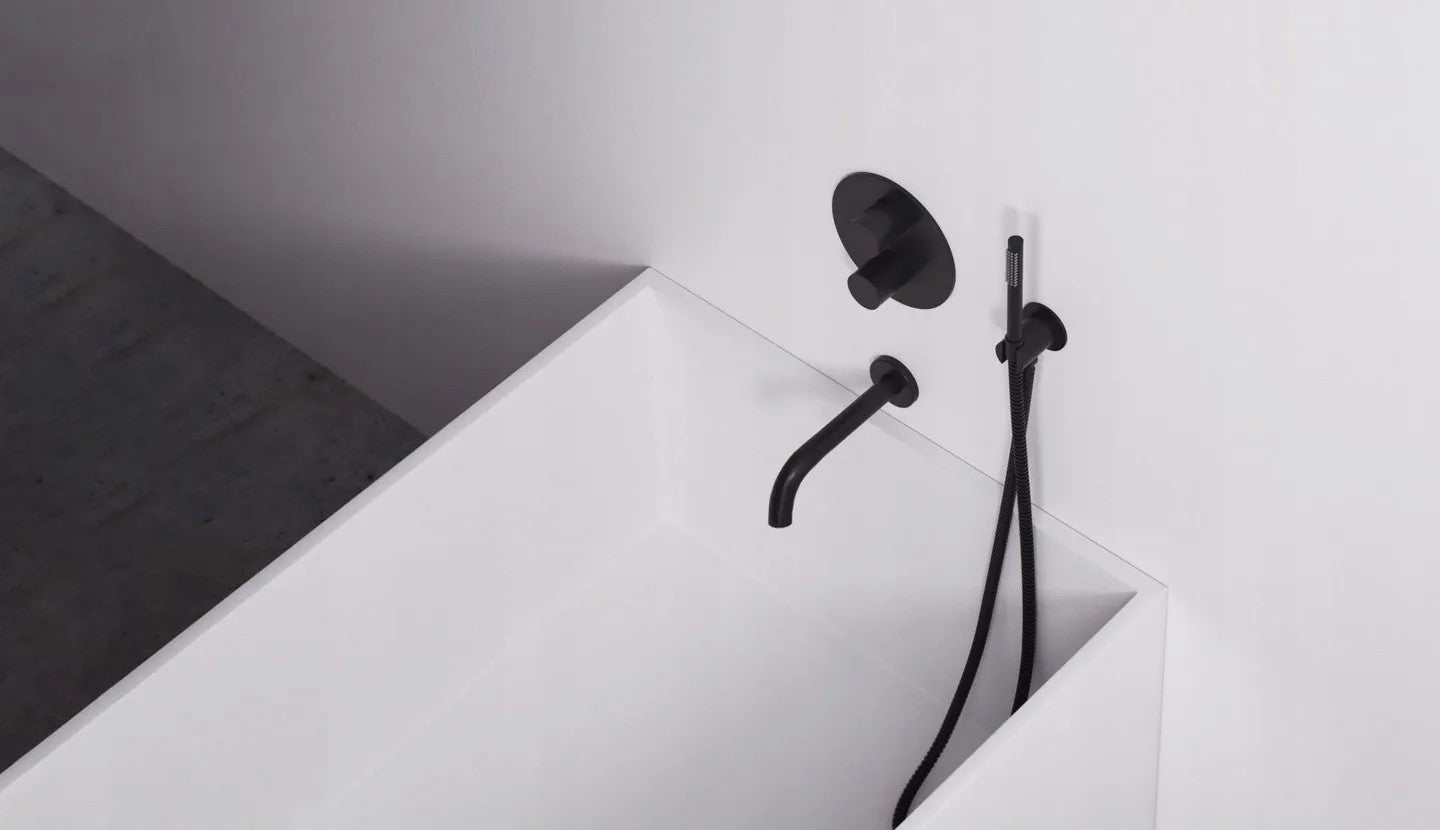 Vaňová batéria Rea Lungo Black čierna zapustená + BOX  8
