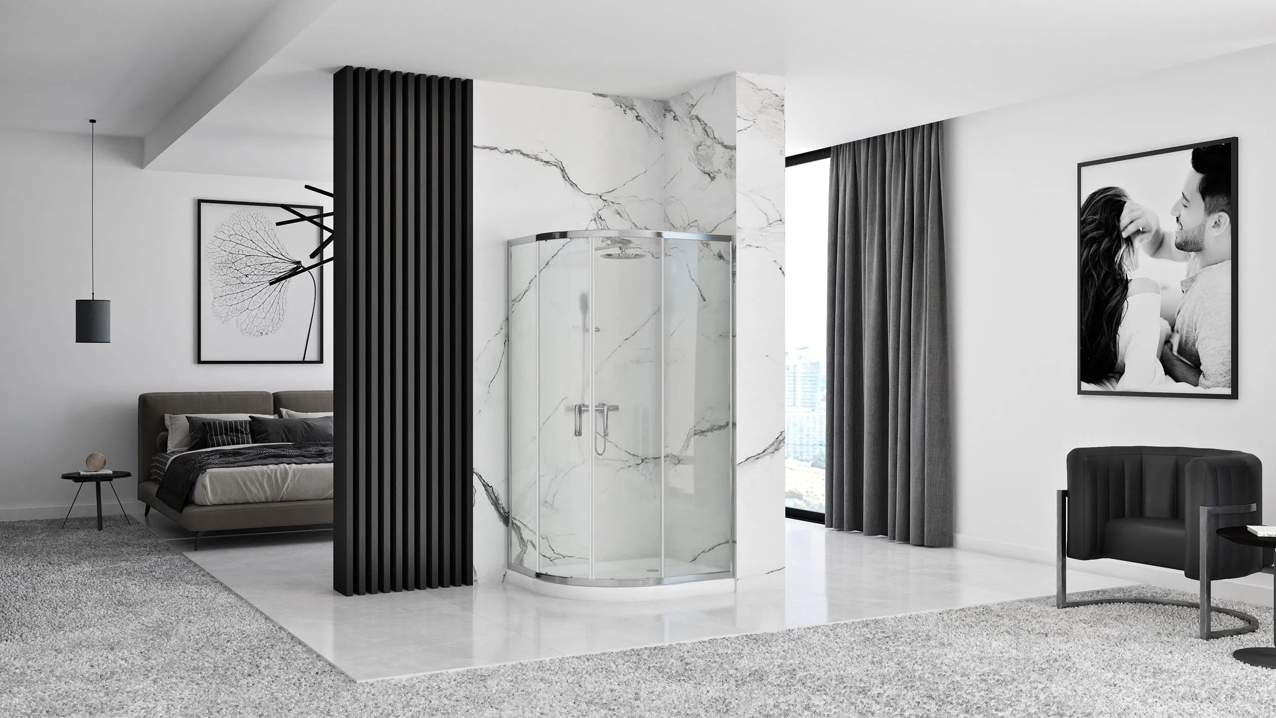 Sprchová kabína REA Look Chrome 80x80 Bez sprchovej vaničky 8