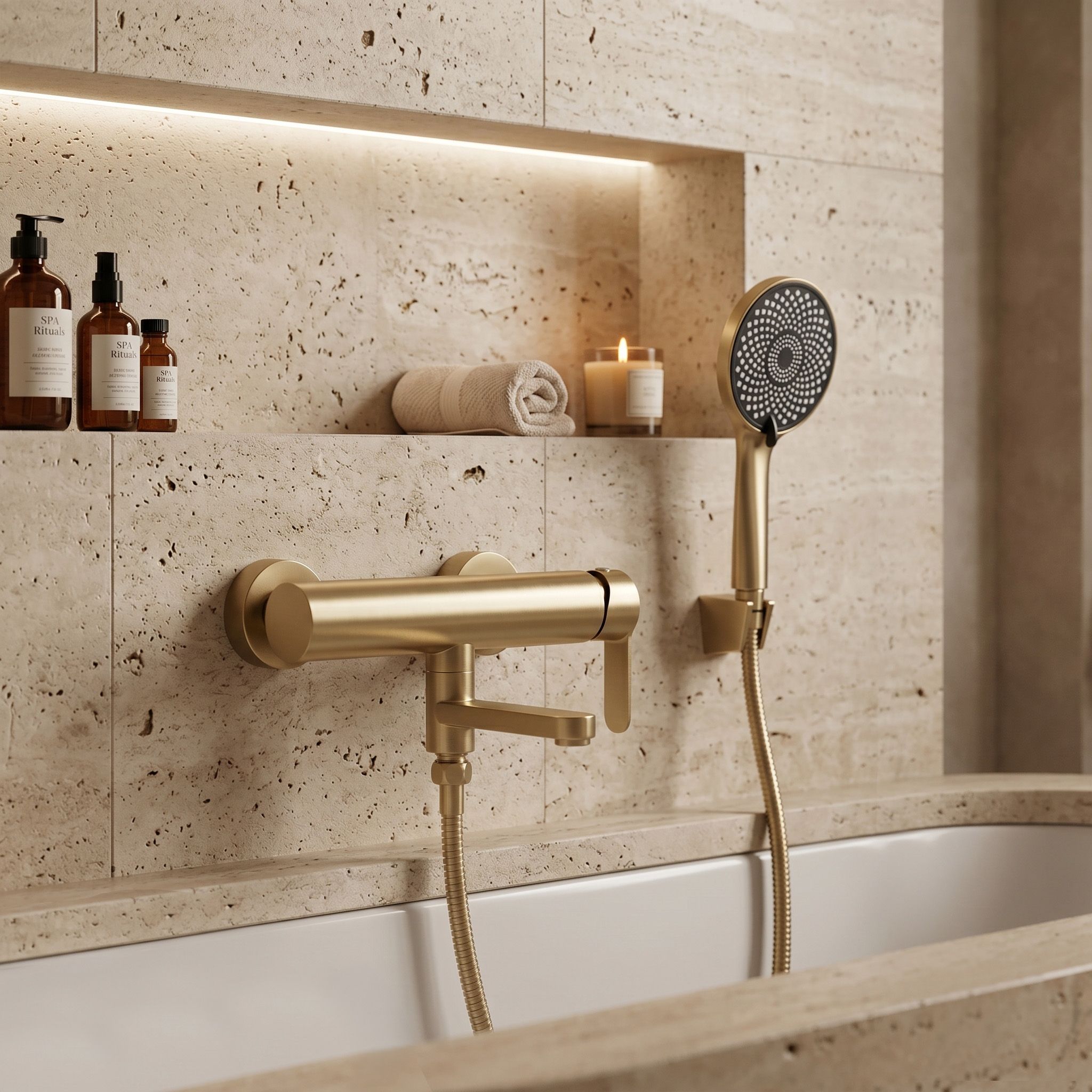 Vaňová batéria Rea Arcos Brushed Gold  1