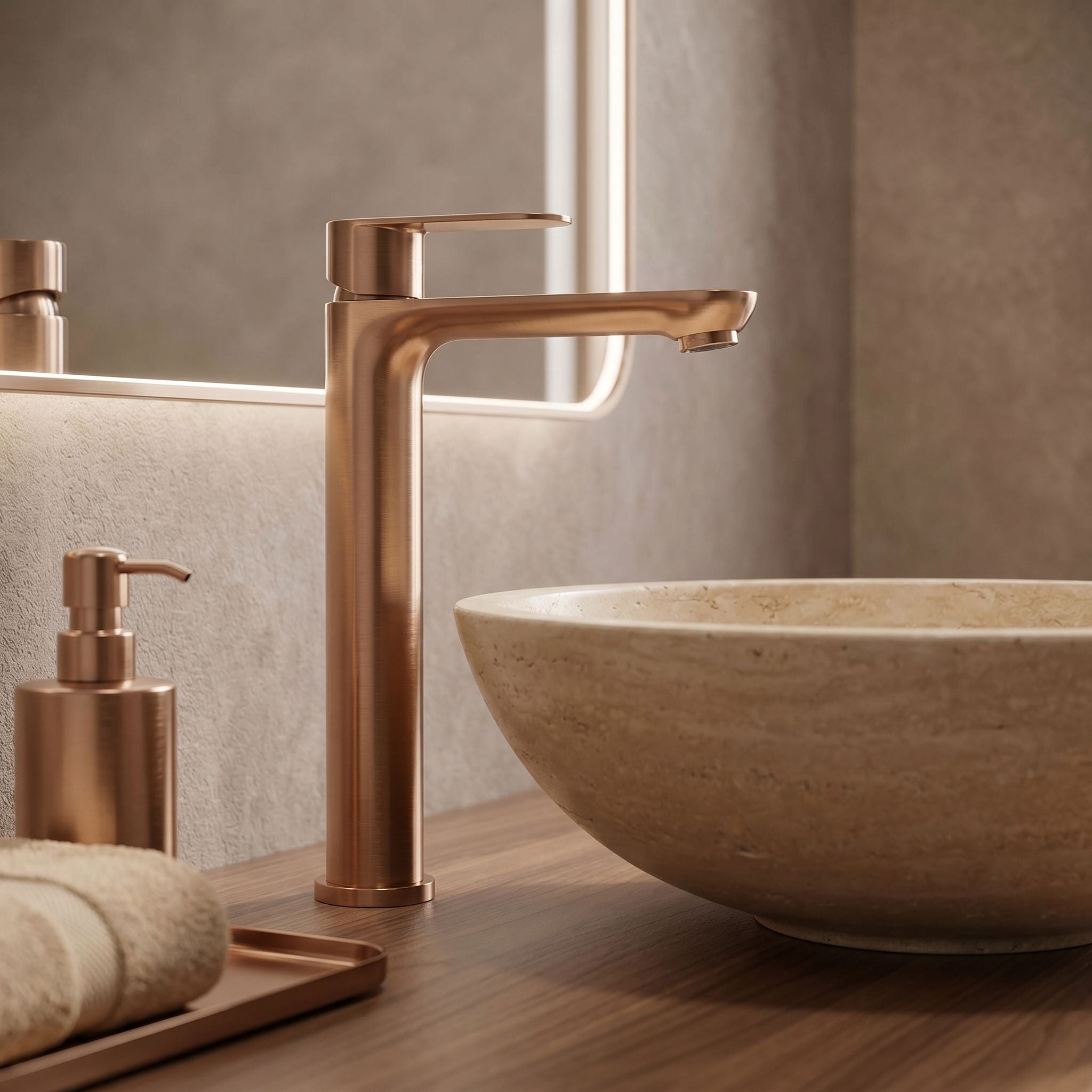 Kúpeľňová batéria Rea Logan Brush Copper  7