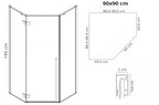 Sprchovací kút REA DIAMOND 90x90 BRUSH GOLD S detským bazénom Diamond black 9