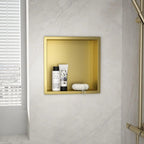 bathroom shelf 30x30 gold brush  9