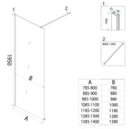Sprchová zástena Rea Flexi Transparent / Titan 140  9