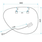 Zrkadlo LED 84x63cm H142  9