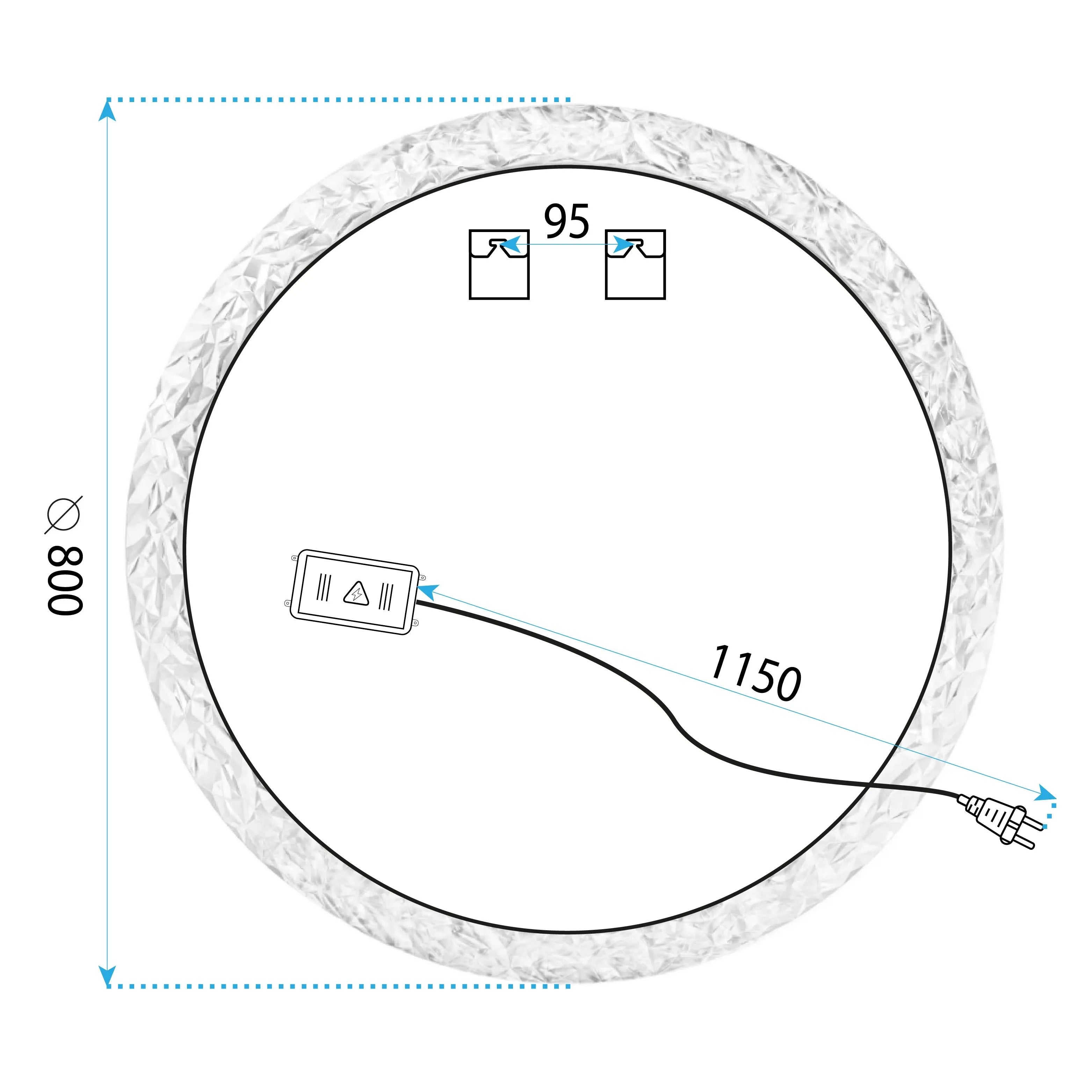 Zrkadlo LED 80cm 108  9