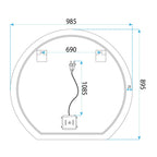 Zrkadlo LED 100cm Fabio  9