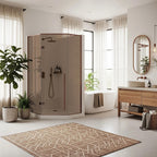 Sprchovací kút REA DIAMOND 90x90 COPPER BRUSH S detským bazénom Diamond black 9