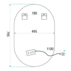 Zrkadlo LED 50x80cm S027  9