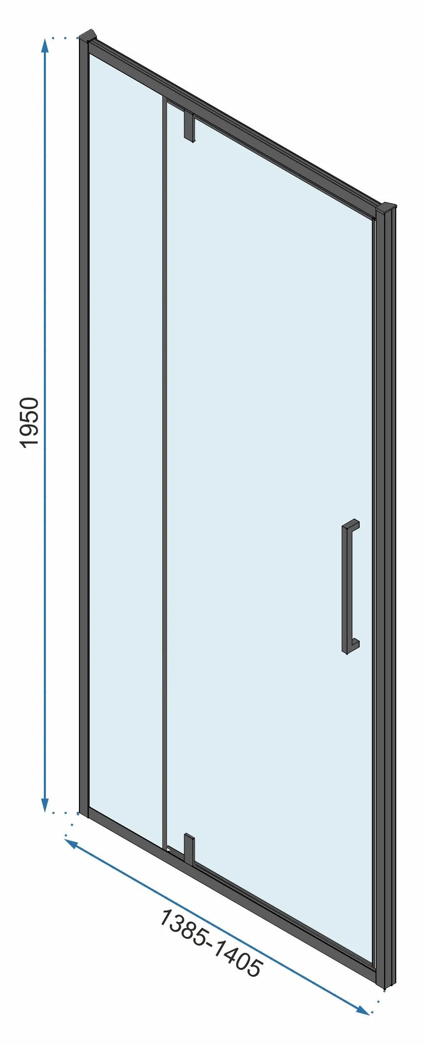 Rohový sprchovací kút REA RAPID SWING Dvere: 100 x Stena: 80 9