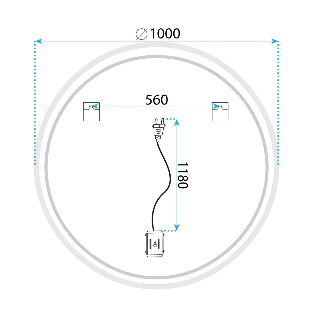 Zrkadlo LED SOFT 100  9