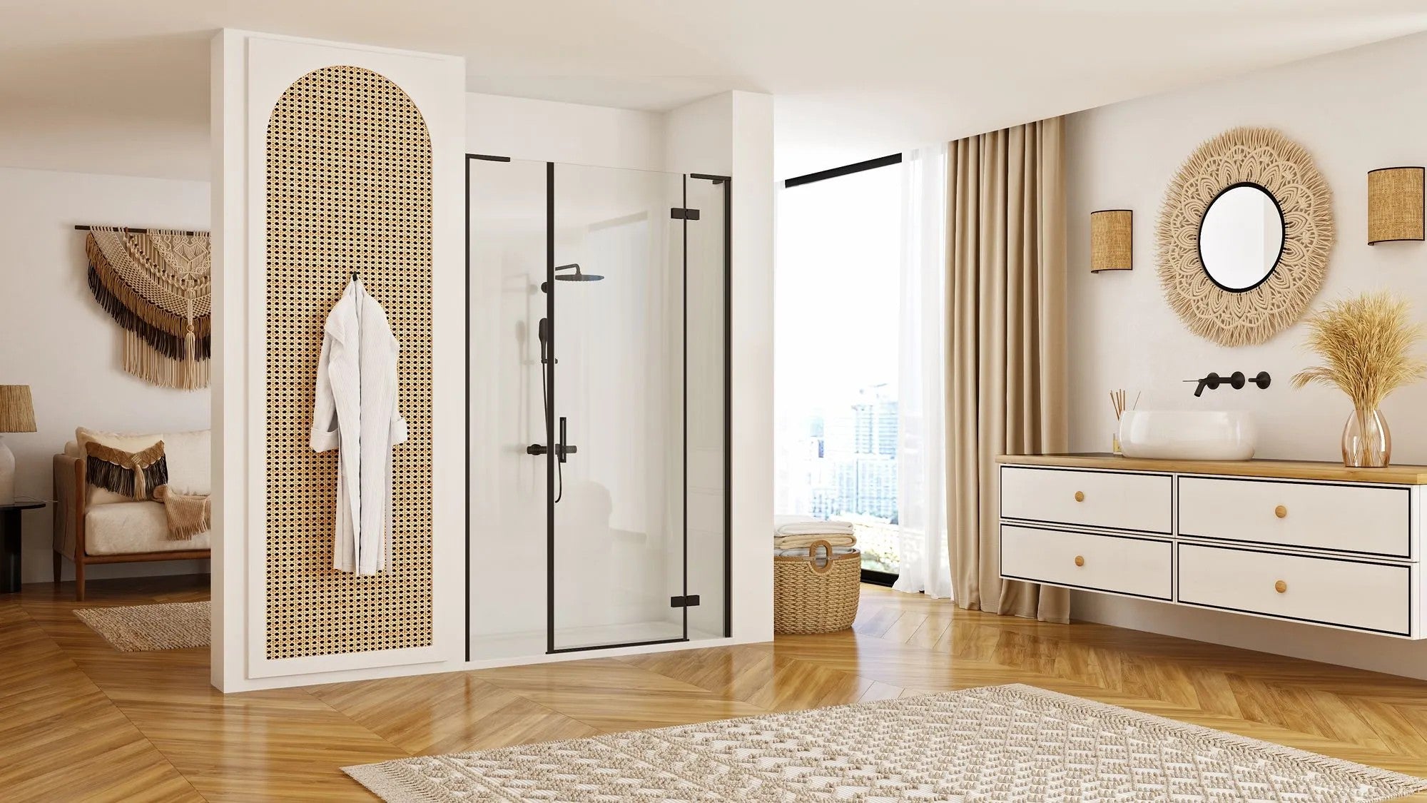 Sprchové dvere Rea Hugo 130 Black  9