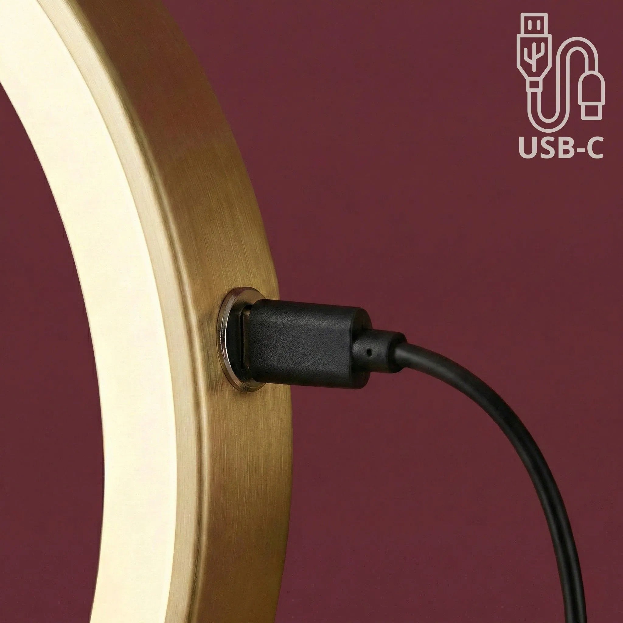 Zrkadlo LED Glow Brush Gold  9