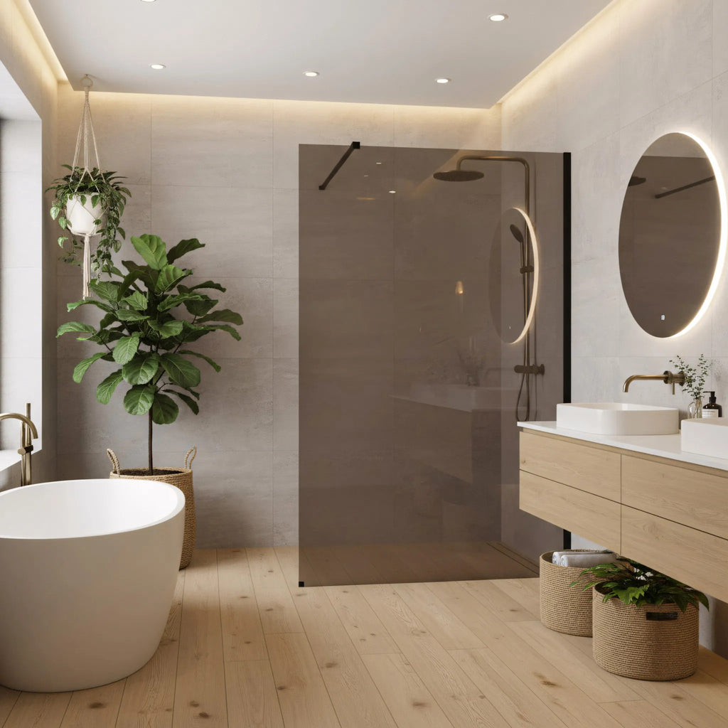 Sprchová zástena Rea Flexi Brown/ Black 140  9
