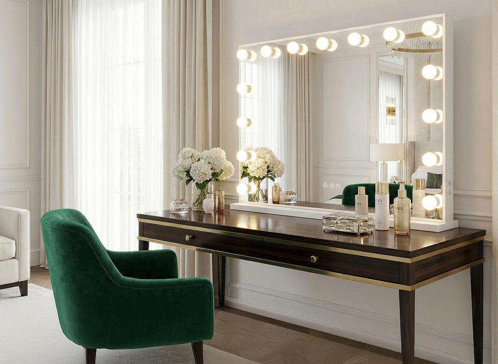 Zrkadlo LED HOLLYWOOD White 80x60  9