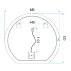 Zrkadlo LED 70cm Fabio  9