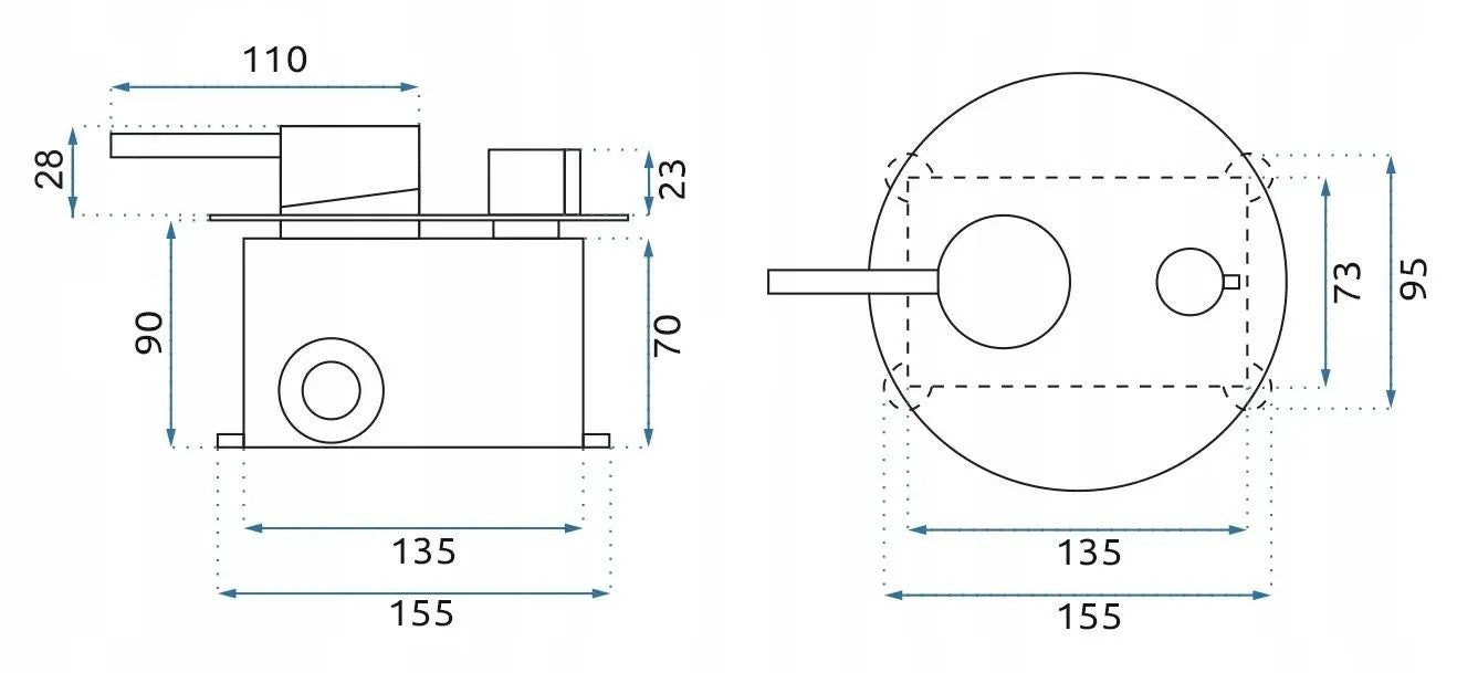Podomietková kúpeľňová sada REA LUNGO Copper + BOX  9