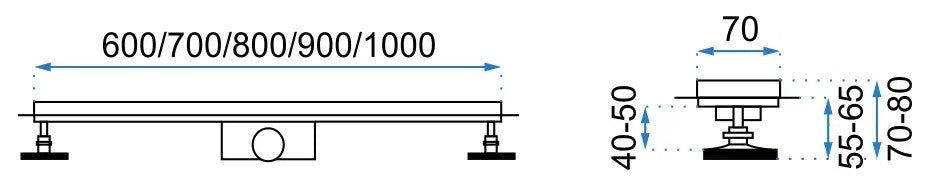 Lineárny odtok Rea Pure Neo Brúsená Meď 60  9