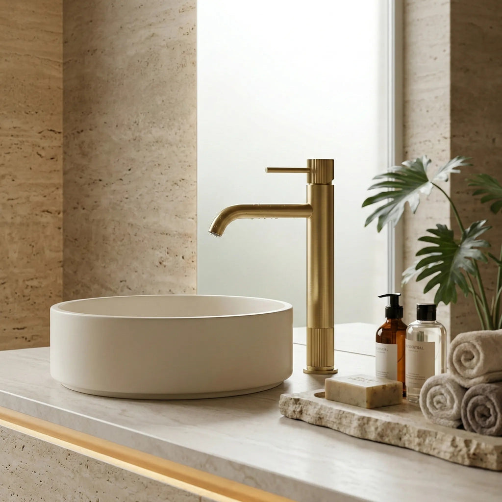 Kúpeľňová batéria Rea Lungo Stripe Brush Gold  9