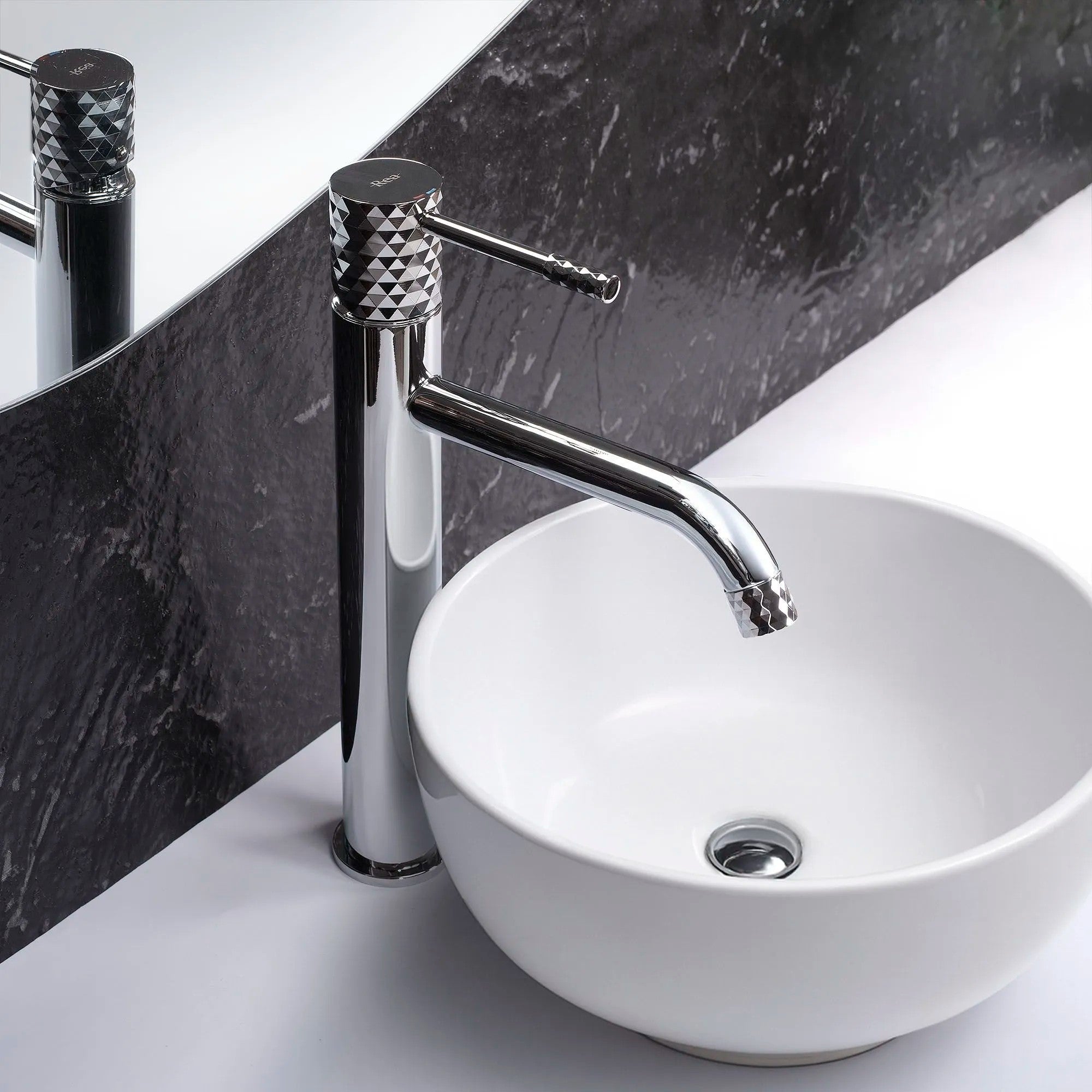 Umývadlový faucet Rea Lungo Diamond Chrome vysoký  9