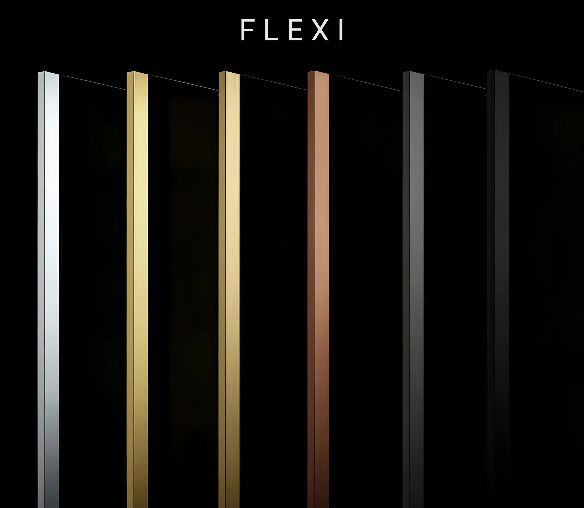 Sprchová zástena Rea Flexi Transparent / Brush Copper 80  9