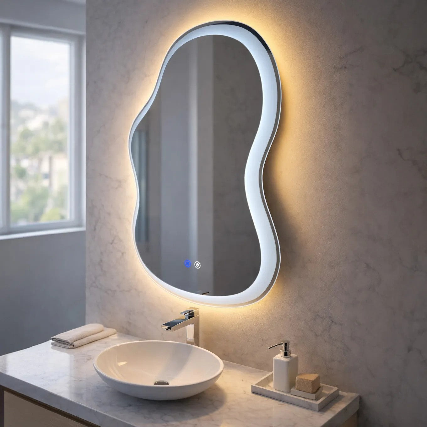 Zrkadlo LED UNO DOUBLE 80x55 cm  9