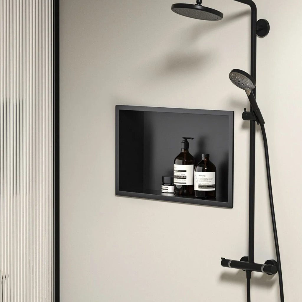 bathroom shelf 30x45 matte black  9