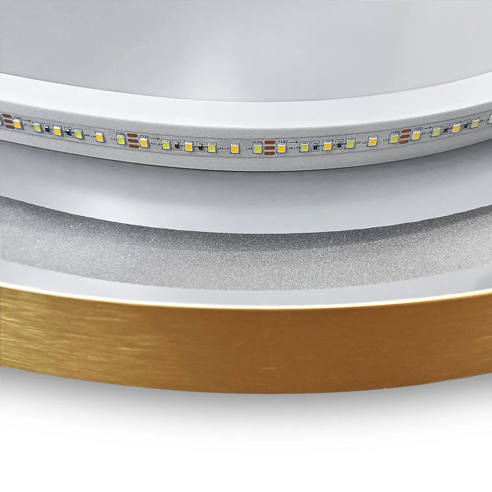 Zrkadlo LED OVL 50x100cm Brush Gold  9
