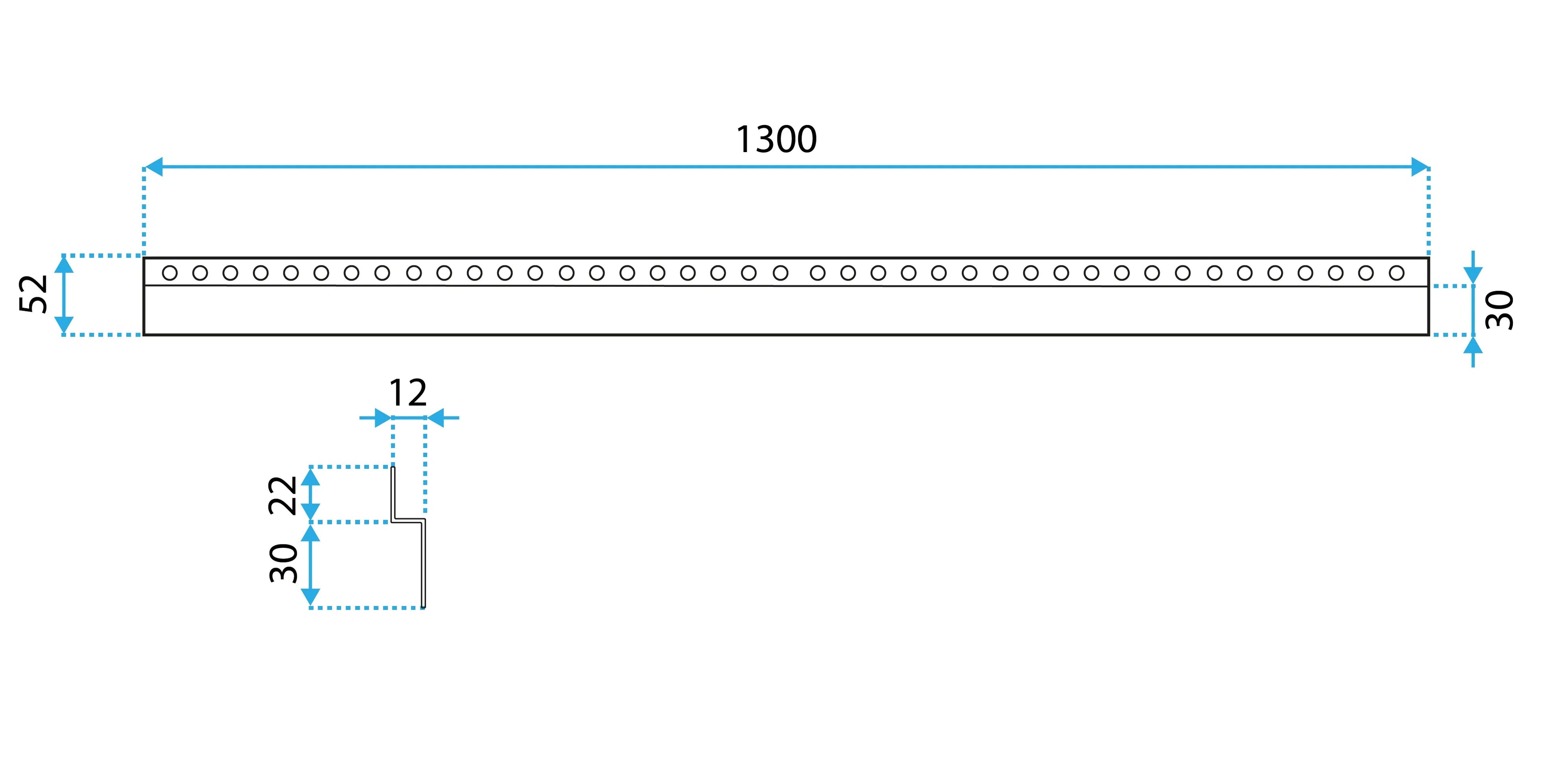 Predná lišta sprchovej vaničky 130 cm brúsený nikel  9