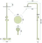 Sprchový set s termostatom REA VINCENT NICKEL BRUSH INOX  9