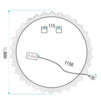 Zrkadlo LED 80cm X013  9