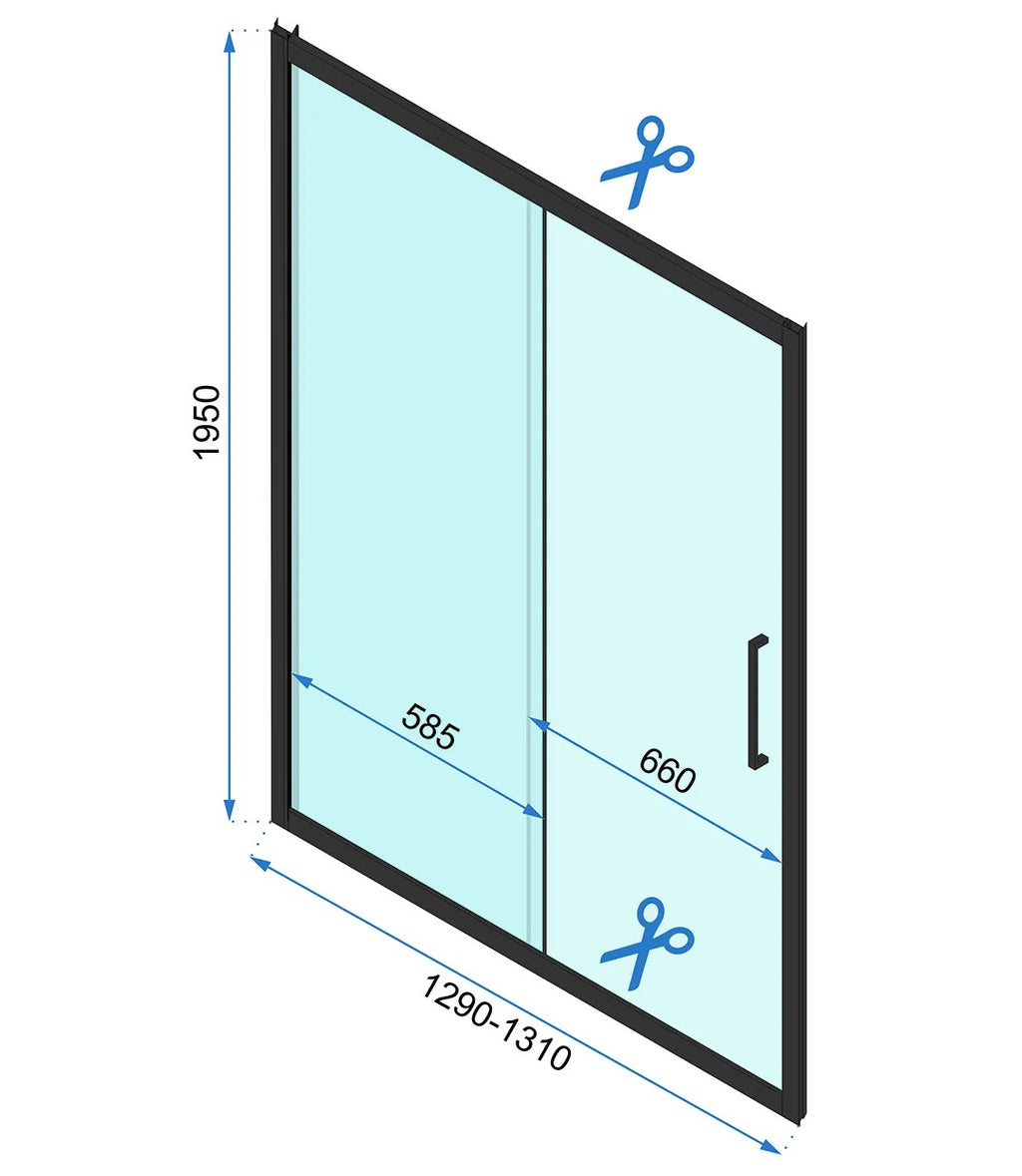 Sprchovací kút Rapid Slide Wall Dvere: 140 Stena: 90 9