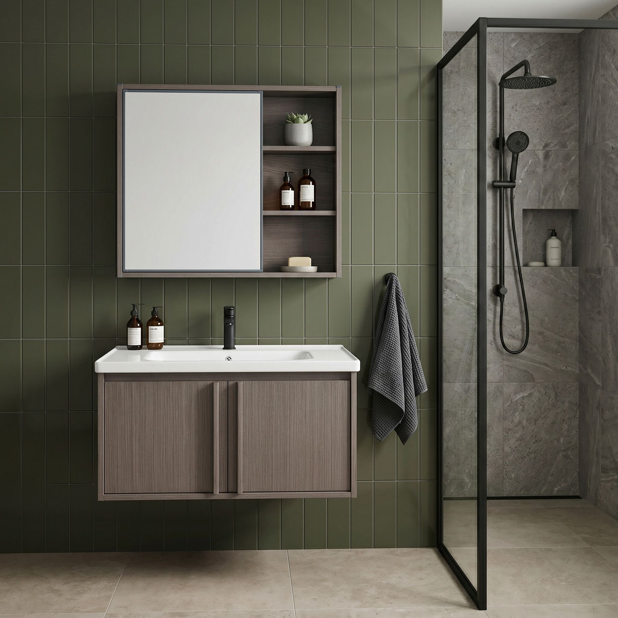 Súprava kúpeľňového nábytku s umývadlom Gama T25023 KJM 80CM  5