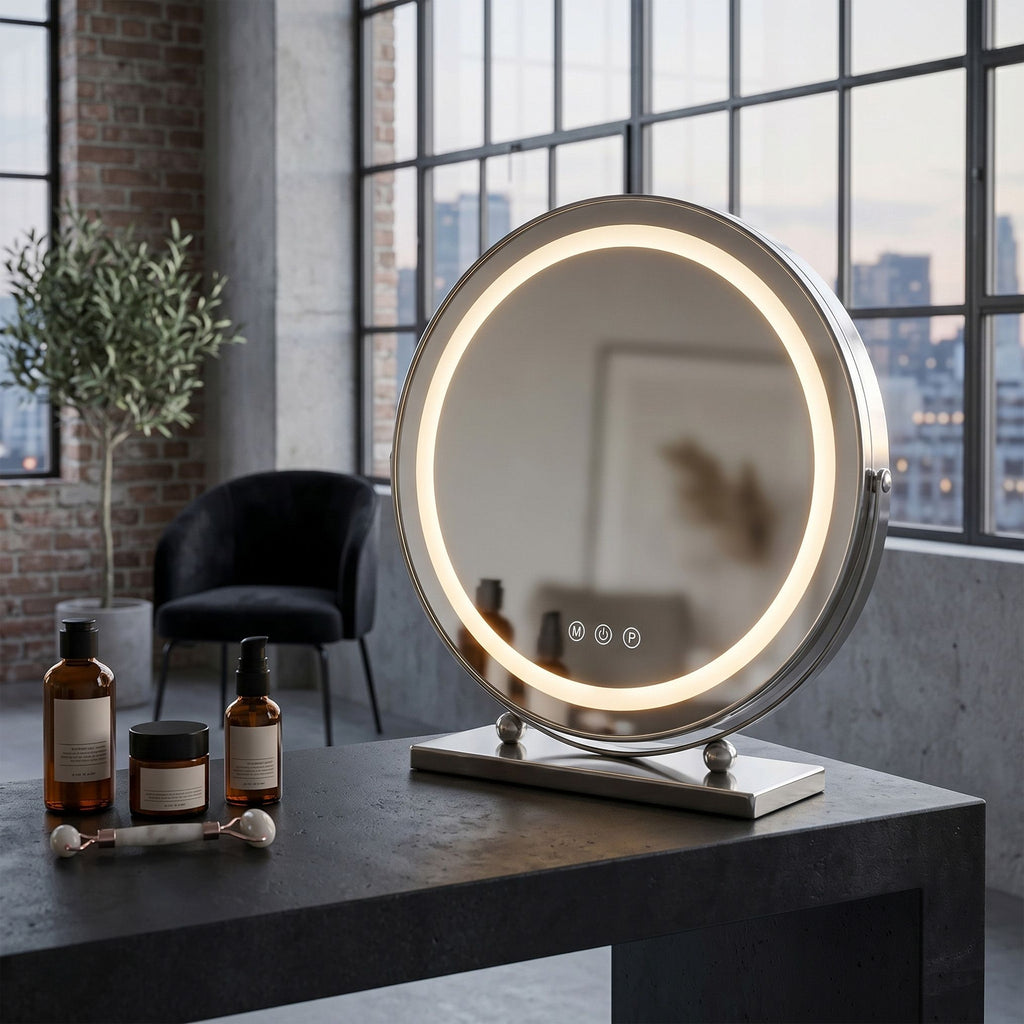 Zrkadlo LED MAKE-UP Chrome 40 cm  3