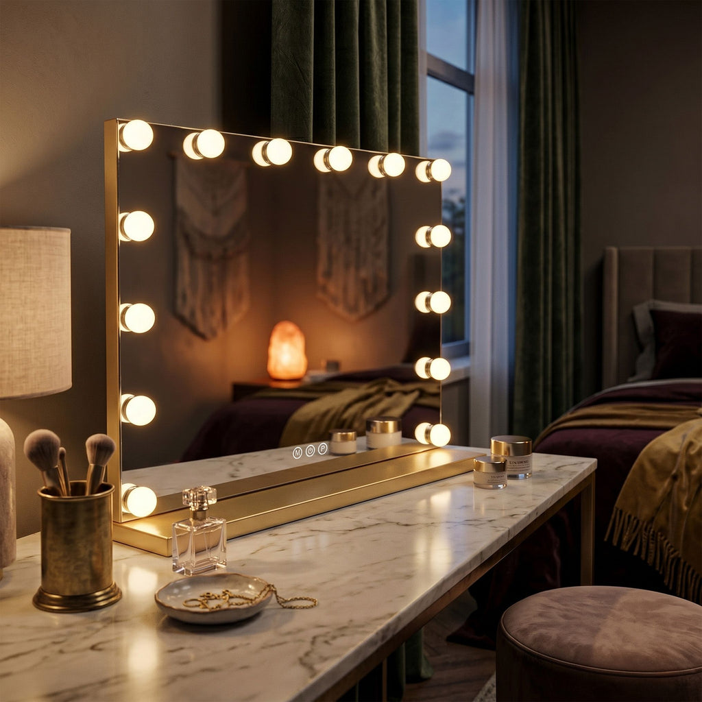 Zrkadlo LED HOLLYWOOD L.Gold 80x60  3