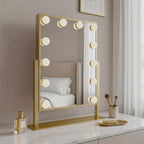 Zrkadlo LED HOLLYWOOD L.Gold 30x40  5