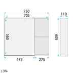 Súprava kúpeľňového nábytku s umývadlom Gama T25023 BXM 80CM  9
