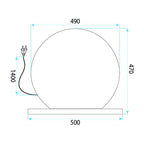 Zrkadlo LED HOLLYWOOD L. Gold 50 cm  8