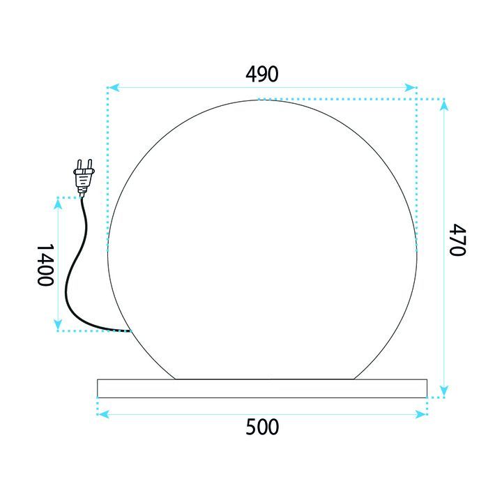 Zrkadlo LED HOLLYWOOD L. Gold 50 cm  8