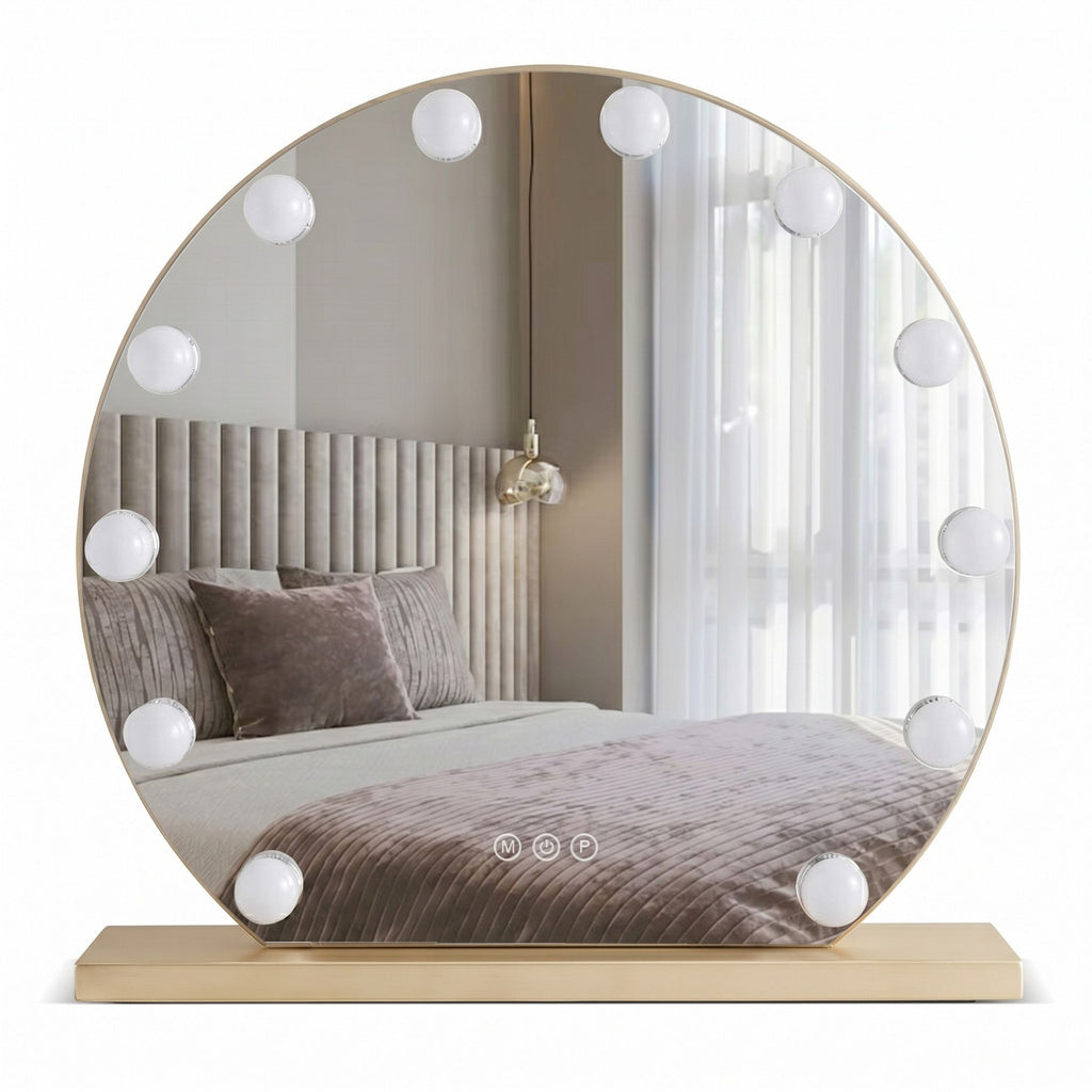 Zrkadlo LED HOLLYWOOD L. Gold 50 cm  1